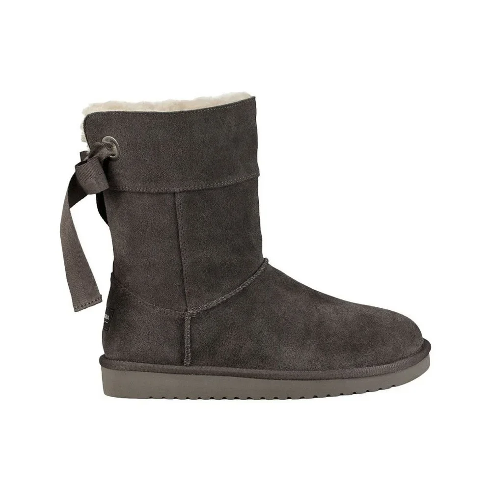 Koolaburra by UGG Gray Short Suede Winter Boots Women 8 - Picture 2 of 8